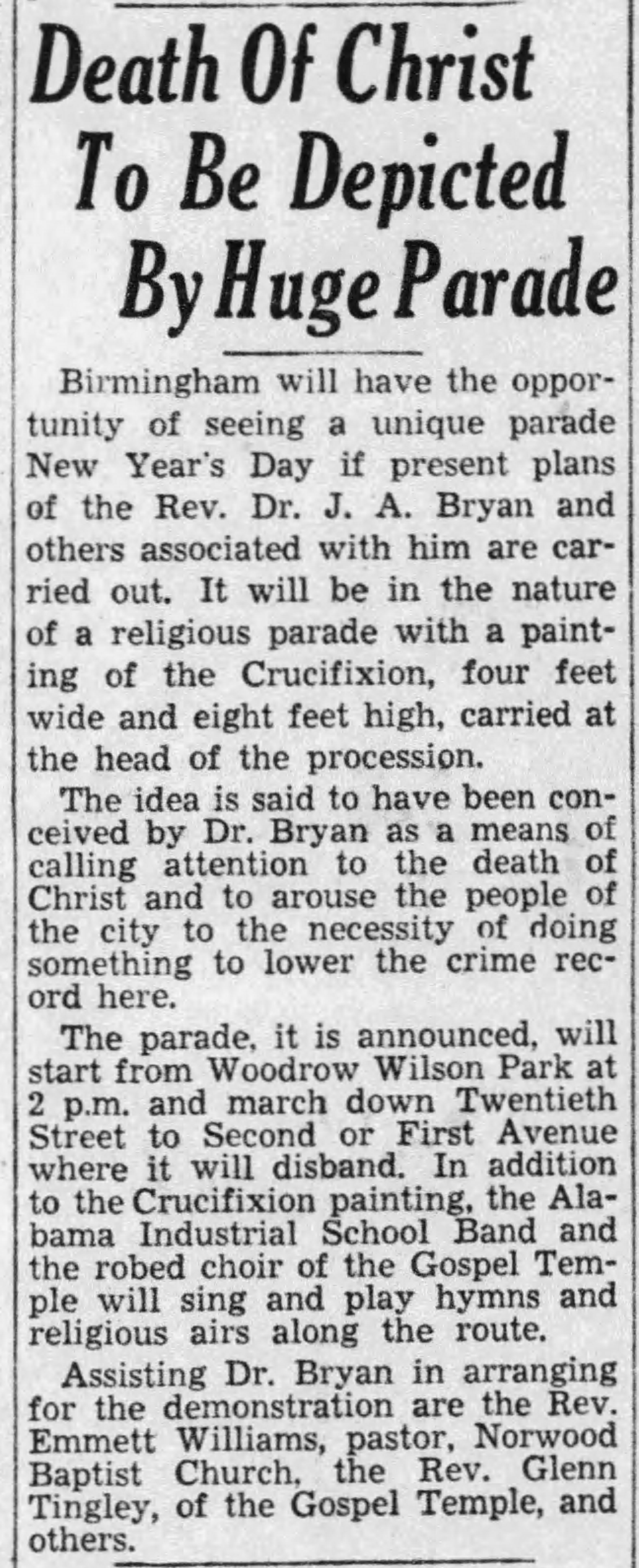 Death of Christ To Be Depicted By Huge Parade